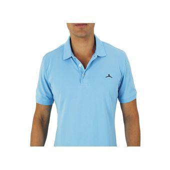 Camiseta Tipo Polo Moderno Fit Azul celeste 