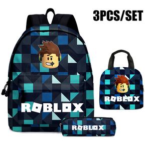 Dibujos animados roblox estudiante mochila escolar 3PCS