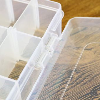 caja de almacenamiento de piezas de plástico caja de almacenamiento transparente cuadro de herramienta de la joyería Food grado PP caja de almacenamiento de material 36 de cuadrícula 