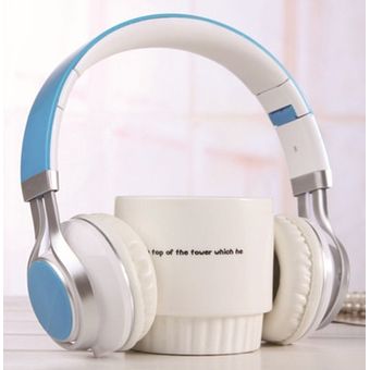 #Azul auriculares con cable de 3,5mm auriculares estéreo plegables auriculares audifonos Diadema con micrófono para IOS android Ordenador de teléfono inteligente 