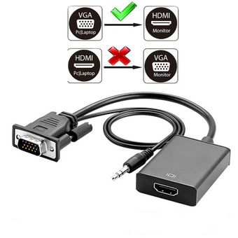 Adaptador Hdmi A Vga Hdmi Hembra A Vga Macho Convertidor