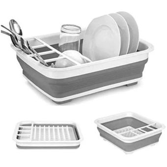 Escurridor De Platos Plegable Loza Cocina Plástico