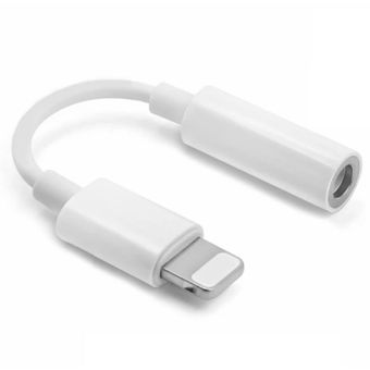 Convertidor iPhone Lightning a stereo 3.5mm Adaptador Audífono Cable Plug