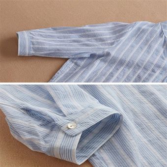 Vintage cuello en v manga larga casual túnica holgado túnica camisa cómoda 
