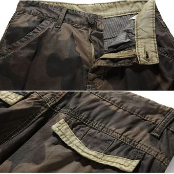 Bermudas masculinas pantalones de camuflaje #Verde militar pantalones cortos cargo de camuflaje para hombre 30-40 AXP53 