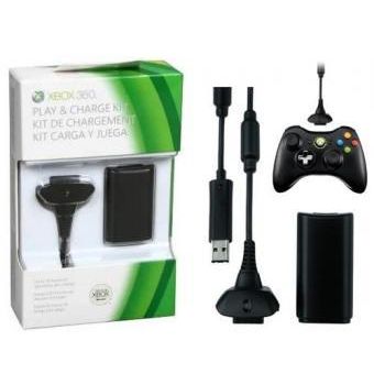 Kit Carga y Juega Para Control Xbox 360 - Con Batería Recarg