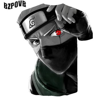 DE VERANO camisetas a la moda hombre,camiseta 3D Naruto,camisetas de manga corta con estampado info 
