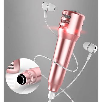 Micrófono con cable universal para teléfono en vivo,micrófono pequeño,mini condensador de trigo,auriculares internos para Tik Tok 