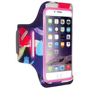 Floveme Impreso Universal Smart Touch Telefono Armband Case Para IPhone 8 Y 7 Y 6s Y 6 (rosa)