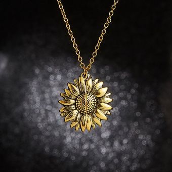 Collar Usted es mi sol collares de girasol para mujeres joyas de cadena  larga Oro Oro | Linio Perú - GE582FA13OZS7LPE