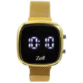 Reloj Digital Zeit Unisex Casual Correa De Mesh Luz Led-Dorado | Linio  México - ZE529FA0SSJQ7LMX