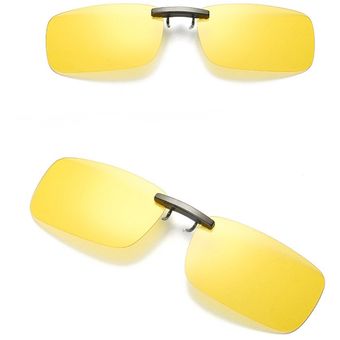 Men Women Design Driving Square Frame Sun Glasses Detachable 