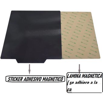 Kit Sticker Magnetico Adhesivo 20x20cm Filamento Pla 80C 