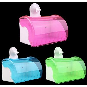 Ventosa higiénico rollo de papel de baño del sostenedor del soporte de caja del tejido impermeable 