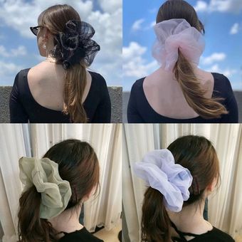 gomas elásticas para el pelo accesorios para el cabello sombreros de niña coletero Coleteros coreanos de Organza para mujer 