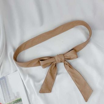 Cinturón de piel sintética suave con lazo elegante para mujer envol 