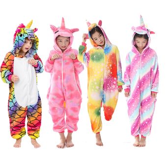 Pijamas de franela ropa de dormir monos de unicornio-L020 monos 