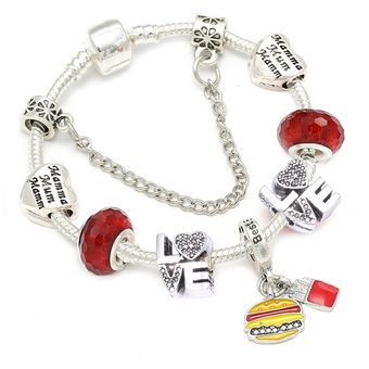 Pulsera De Mujer Plateada Baopeng Con Exquisita Pulsera De 