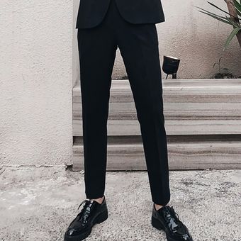 #khaki Pantalón pantalón con cinta lateral para Hombre traje Formal para Hombre pantalones elegantes de oficina para Hombre XYX pantalones ajustados 