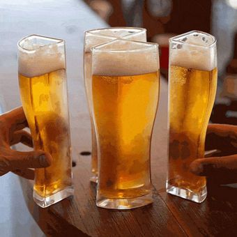 Gafas de bebidas conectadas 4 en 1 Cerveza creativa Glasses Pub estilo de cerveza 