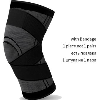 ciclismo deportes alivio del dolor Rodillera de compresión de nailon soporte de Fitness para correr baloncesto articulaciones rodillera #HJ014-black 