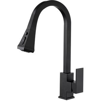 Grifo de fregadero de cocina comercial de arco alto de una manija con 