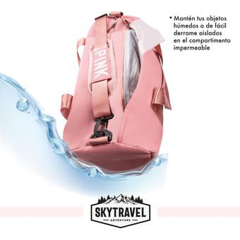 Bolsa Maleta Deportiva Mujer Bolsa Mochila Gym Impermeable-Rosa