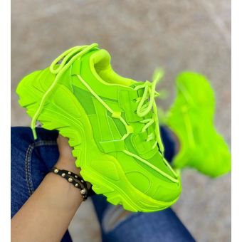 Tenis Verde Fluorescente Zapatillas Zapatos Mujer Moda | Linio Colombia - GE063FA0252EZLCO