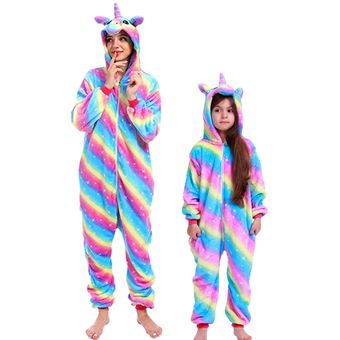 Pijama de Unicornio de Stitch para y niñas mono de dormir de invierno suave y cálido con diseño de Panda de Anime-Color Star TianMa 