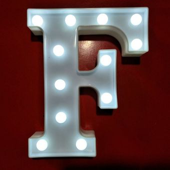 Dar forma a la letra F INS caliente Inglés símbolo LED lámpara de luz de modelado de la letra F-luz 