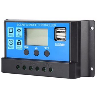 Controlador de carga solar LCD Pantalla LCD DUAL USB PWM Parámetro automático 