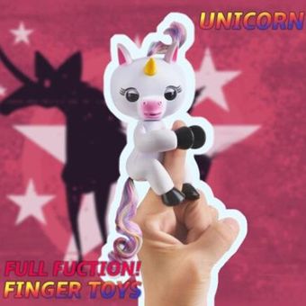 unicornio interactivo dedo