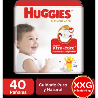 Pañales Huggies Natural Care Etapa 5XXG 40U 