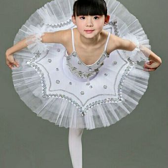 vestido tutú para niña trajes de Ballet para niña ropa de Ballet para niña #Blue leotardos de baile para niña tutú de panqueque LAN 