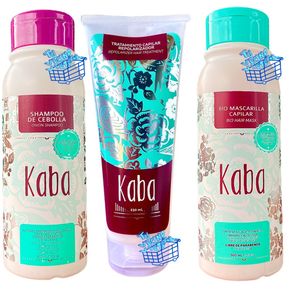 Kaba Shampoo de cebolla + Biomascarilla + Tratamiento repolarizador