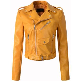 abrigo de NEWDISCVRY-chaquetas de cuero para motocicleta para mujer 