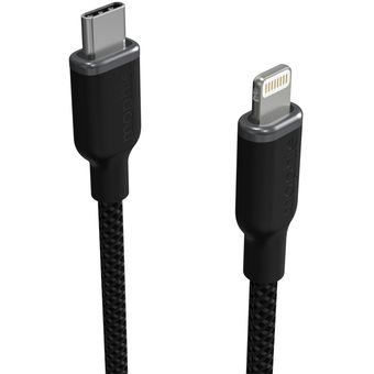 Cable de carga rápida USB-C con conector Lightning de mophie (2 m