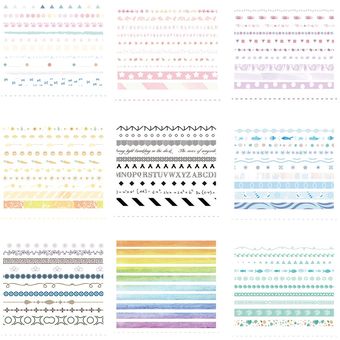 10 Rollos  Caja Papel japonés Cinta Básica Mano Cuenta Decoración DIY creativo 
