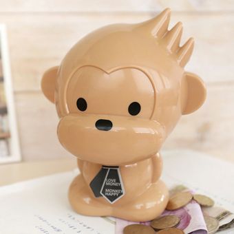 Mono lindo hucha de dibujos animados Money Saver Diseño bonito Exiqusite Decoración 