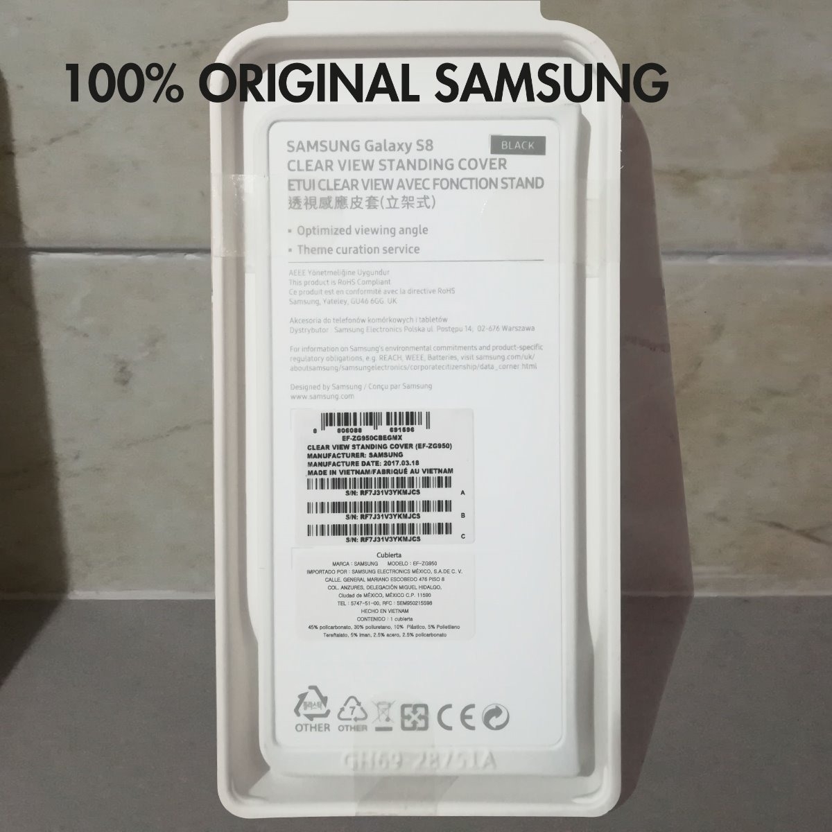 Samsung Original Clear View Standing Cover Galaxy S8
