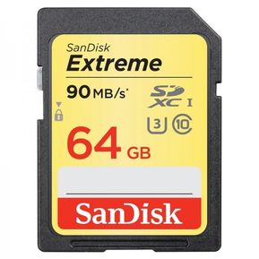 Tarjeta De Memoria SD 64GB SanDisk Extreme 90 MB/s Clase 10