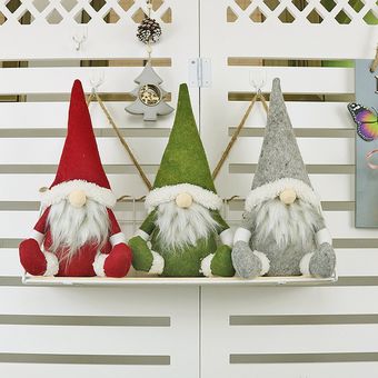 Muñecas de Navidad adornos adornos decoraciones de ventanas sin corriente muñecas mayores 