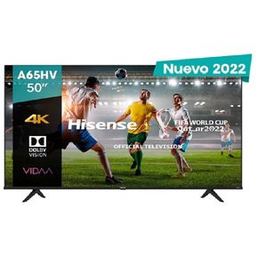 Pantalla Hisense 50" Led Smart TV 4K/Ultra HD VIDAA 50A65HV