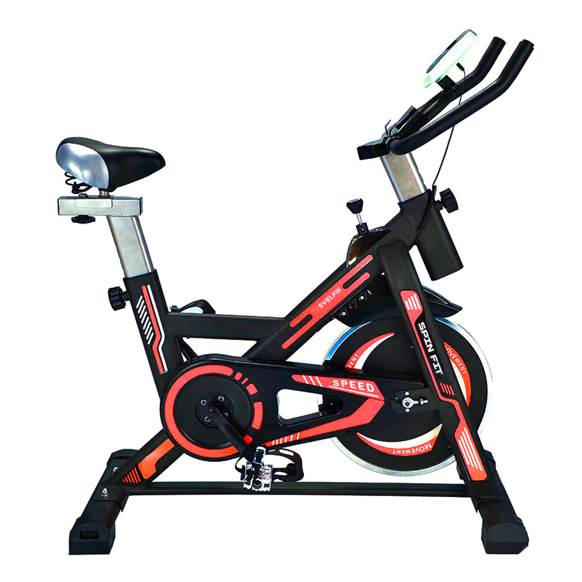 Bicicleta Estática Spinning Gimnasio Roja Svelfik Cardio Profesional 6 KG