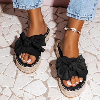 Zapatillas de arco para mujeres Playa de verano Slip de sandalias 