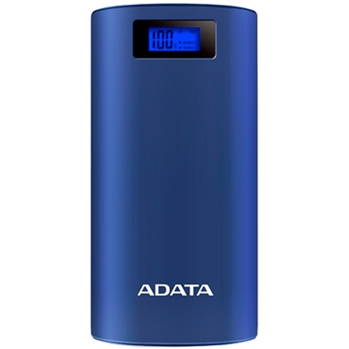 Bateria Adata P20000D 20000mAh Azul USB Power Bank Cargador Portatil AP20000D-DGT-5V-CDB