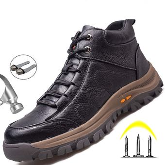 para exteriores a prueba de perforaciones calzado de trabajo con punta de acero Zapatos de seguridad indestructibles para hombre 