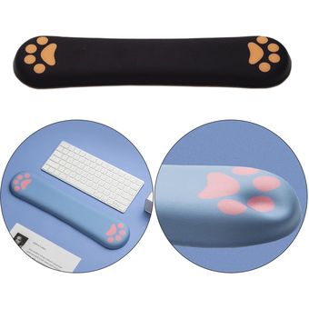 Lindo Cojín para Reposamuñecas con Teclado con Forma de Pata Negro 