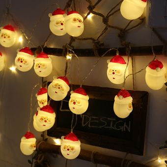 Navidad LED luz Papá Noel sombrero rojo muñeco nieve decoración 