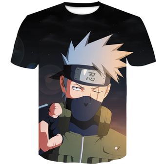 Camiseta del Anime Naruto kakashi camiseta 3D para hombres y mujeres sudaderas de cosplay de naruto figura de acción kakashi camisetas para hombres 